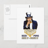 Roze het Drink het Abe Lincoln Briefkaart (Voorkant / Achterkant)