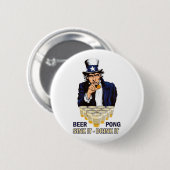 Roze het Drink het Abe Lincoln Ronde Button 5,7 Cm (Voorkant /achterkant)