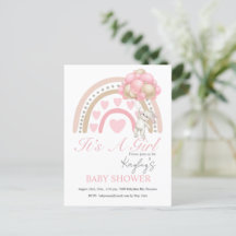 Roze het is een Baby shower voor de begroting van