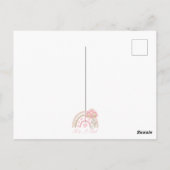 Roze het is een Baby shower voor de begroting van  Briefkaart (Achterkant)