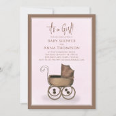 Roze Het is een  cadeauregister voor een meisje Kaart (Voorkant)