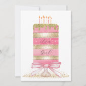 Roze "het is een meisje" Baby shower Kaart (Voorkant)