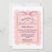Roze "het is een meisje" Baby shower Kaart (Achterkant)