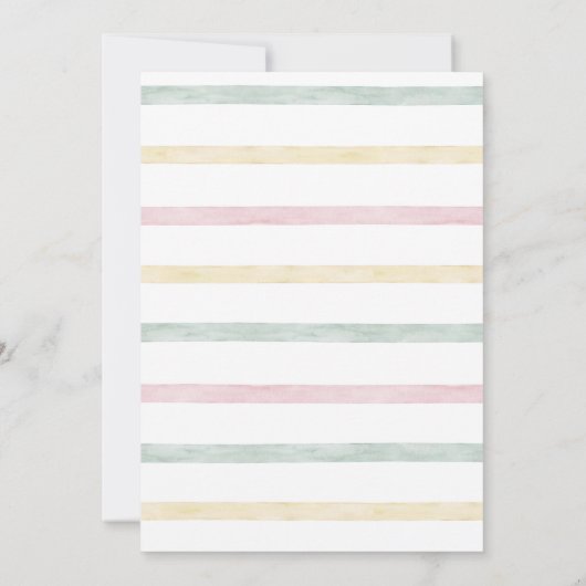 Roze Het is een Meisje  Speelgoed Rustiek Baby sho Kaart (Achterkant)