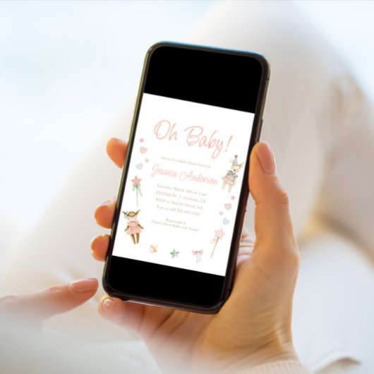 Roze Het is een Meisje  Speelgoed Rustiek Baby sho Kaart