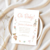 Roze Het is een Meisje  Speelgoed Rustiek Baby sho Kaart