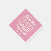 Roze Het is koud buiten Baby Shower/Feestje Servet (Hoek)
