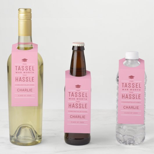 Roze het kwastje was het gedoe Afstuderen waard Flessenhanger (In situ)