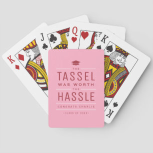 Roze het kwastje was het gedoe Afstuderen waard Pokerkaarten