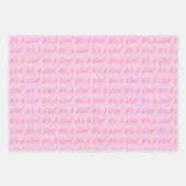 Roze het meisjespakpapier inpakpapier vel (Voorkant)