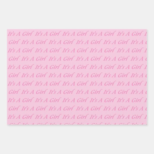 Roze het meisjespakpapier inpakpapier vel (Voorkant)