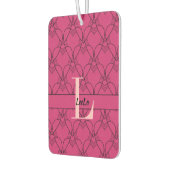 Roze het Monogram van het Patroon van het Kunstpat Luchtverfrisser (Links)