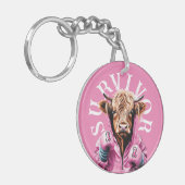 Roze het op deze oktober! overlevende sleutelhanger (Voorkant Links)