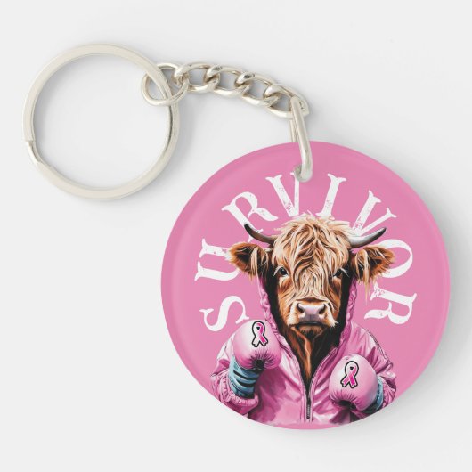 Roze het op deze oktober! overlevende sleutelhanger (Voorkant)