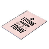 Roze het toekomstige Inspirerend citaat Notitieboek (Linkerzijde)