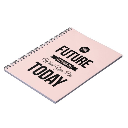 Roze het toekomstige Inspirerend citaat Notitieboek (Linkerzijde)