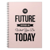 Roze het toekomstige Inspirerend citaat Notitieboek (Voorkant)