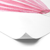 Roze hete luchtballon - aerostat poster (Hoek)