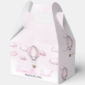 Roze Hete Luchtballon Baby shower Favoriet Box Bedankdoosjes (Achterkant)