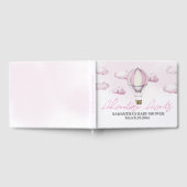 Roze Hete Luchtballon Baby shower Gastenboek (Volledig)