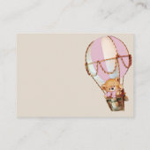 Roze Hete Luchtballon Beer Luier Raffle Informatiekaartje (Achterkant)