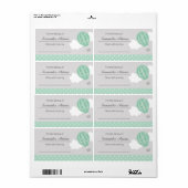 Roze Hete Luchtballon Boekplaat Label Sticker (Full Sheet)