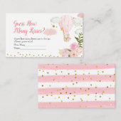 Roze hete luchtballon denk eens hoeveel Kissons Ga Informatiekaartje (Voorkant / Achterkant)