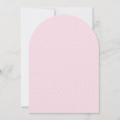 Roze Hete Luchtballon Elephant Arch Baby shower Kaart (Achterkant)