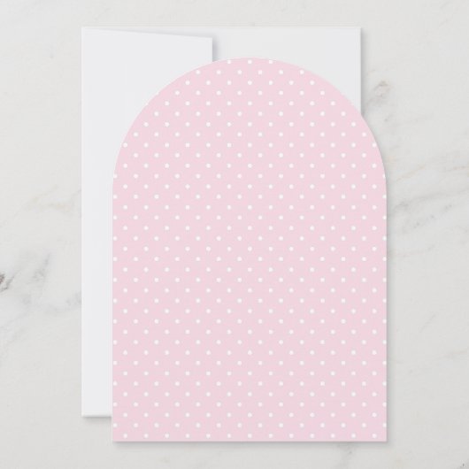 Roze Hete Luchtballon Elephant Arch Baby shower Kaart (Achterkant)