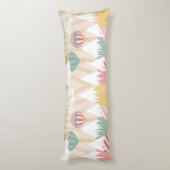 Roze hete luchtballon en bergscène lichaamskussen (Achterkant (Verticaal))