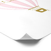 Roze Hete Luchtballon Kwekerij & Kinder Kamer Post Poster (Hoek)