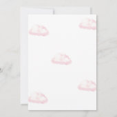Roze Hete Luchtballon Meisje Baby shower Kaart (Achterkant)