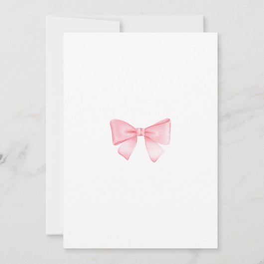 Roze Hete Luchtballon Meisje Baby shower Kaart (Achterkant)