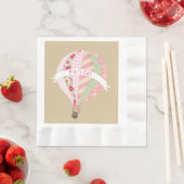 Roze Hete Luchtballon Meisje Baby shower Servetten (Insitu)