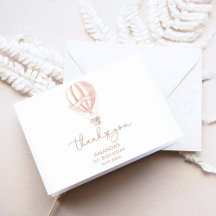 Roze Hete Luchtballon Onederful Meisje 1e Verjaard