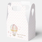 Roze Hete Luchtballon Verjaardagsfeestje Bedankdoosjes (Geopend)