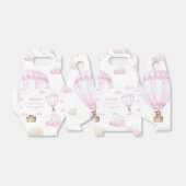 Roze Hete Luchtballon Verjaardagsgunst Doos Bedankdoosjes (Uitgevouwen)