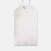 Roze Hete Luchtballon Wolken Baby shower Cadeaulabel (Achterkant)