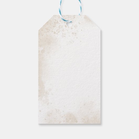 Roze Hete Luchtballon Wolken Baby shower Cadeaulabel (Achterkant)