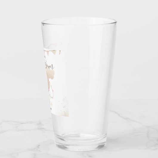 Roze Hete Luchtballon Wolken Glas (Links)