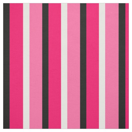 Roze Hete Roze Strepen Textiel Stof (Swatch)