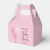 Roze heteluchtballon Baby shower Bedankdoosjes (Voorkant Zijde)