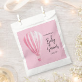 Roze heteluchtballon Baby shower Bedankzakje (Geknipt)