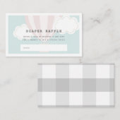 Roze heteluchtballon luierkaartje informatiekaartje (Voorkant / Achterkant)