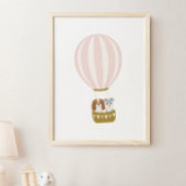 Roze heteluchtballon met Dogs Nursery Poster