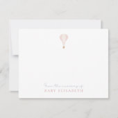 Roze heteluchtballon, van de kwekerij van, kaart (Voorkant)