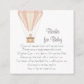Roze heteluchtballonnen Boeken voor baby Informatiekaartje (Voorkant)