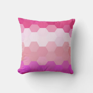 Roze hexagon Chevron Pattern Kussen