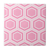 Roze hexagon Patroon Tegeltje (Voorkant)