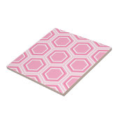 Roze hexagon Patroon Tegeltje (Zijkant)